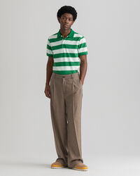 Printed Barstripe Piqué Polo Shirt