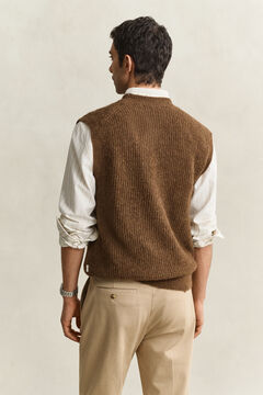 Alpaca Wool Blend Vest — HAZELNUT MELANGE 2