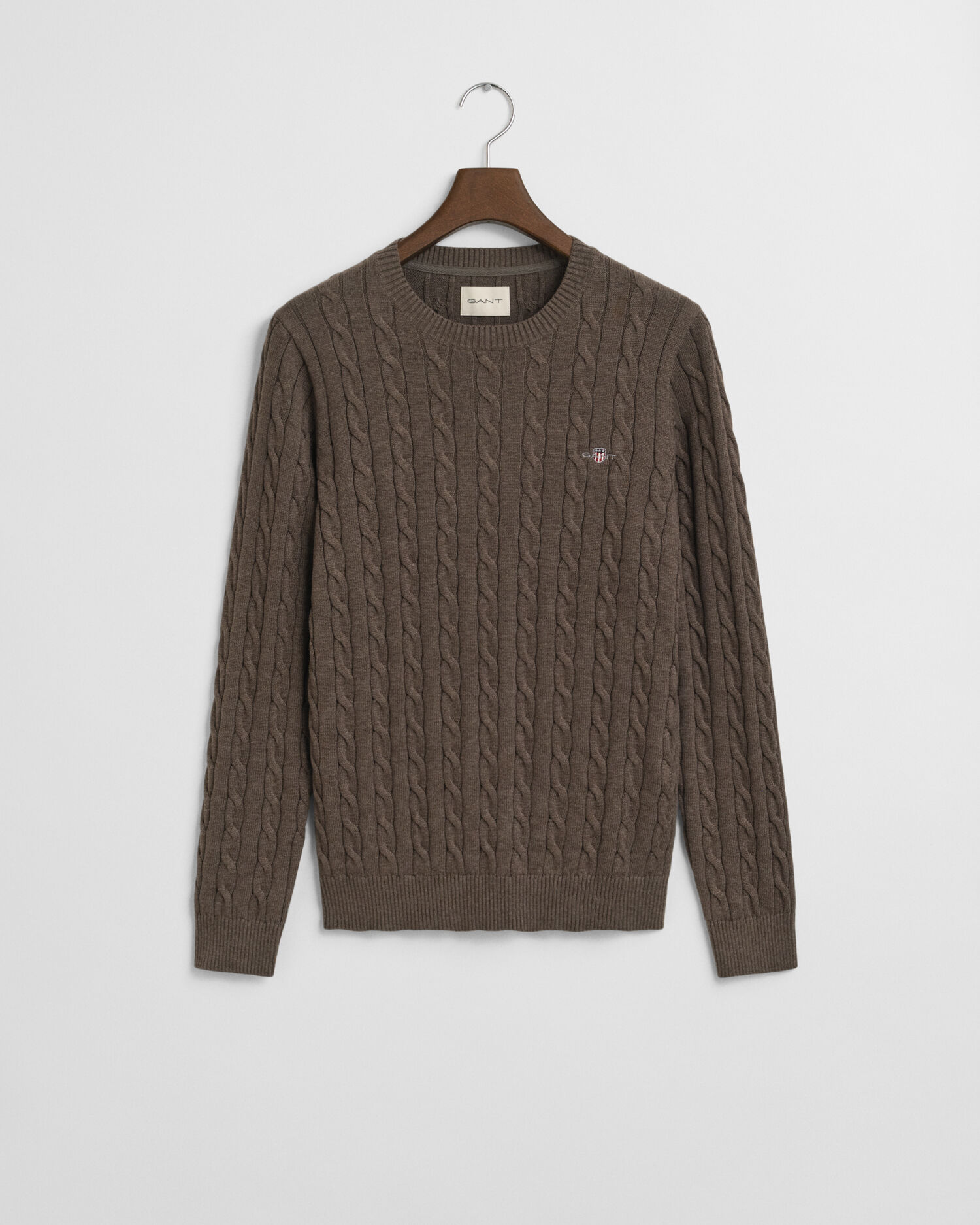Cotton Cable Knit Crew Neck Sweater