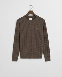 Cotton Cable Knit Crew Neck Sweater