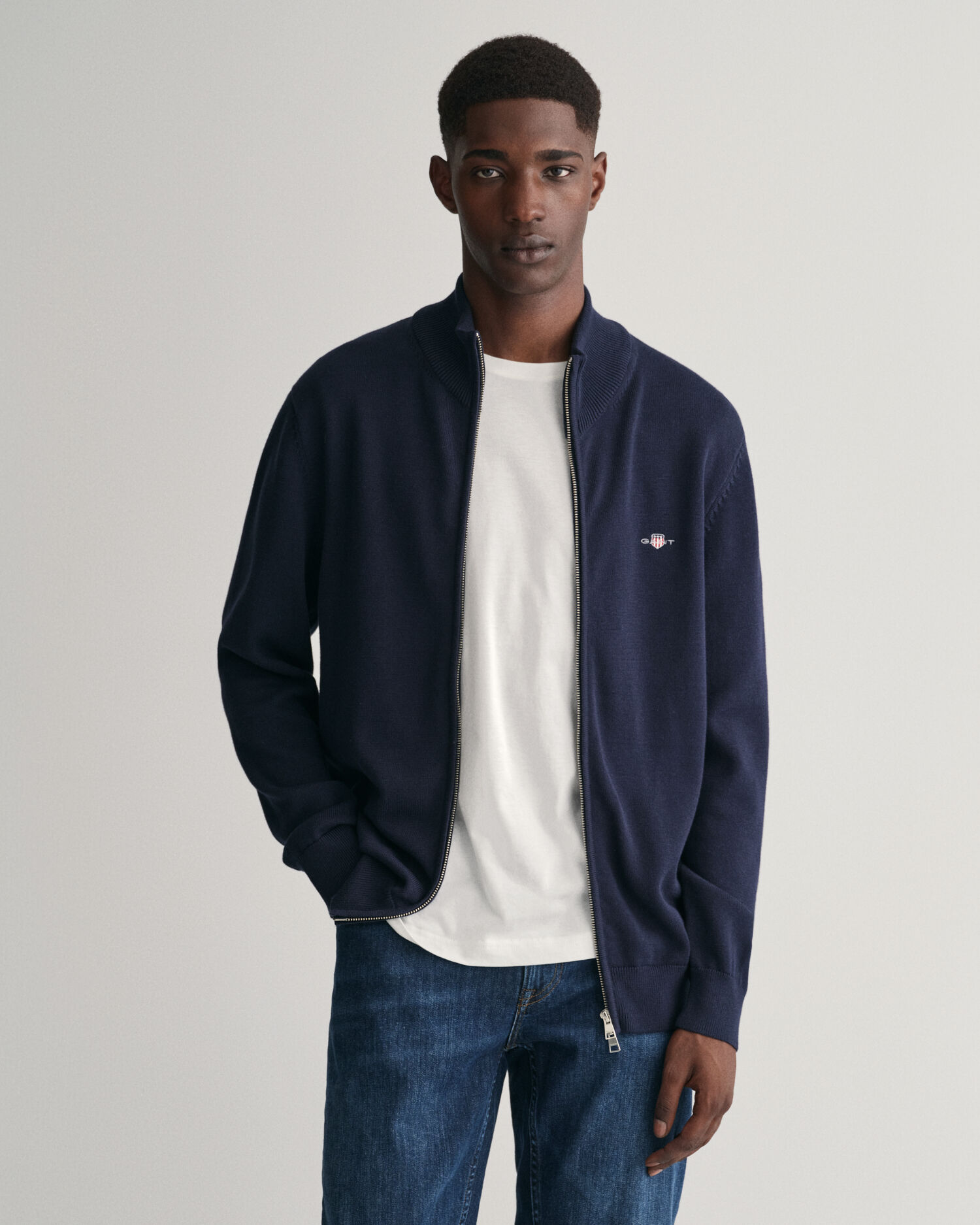 Gant zip cardigan online