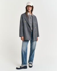 Handstitched Detail Pea Coat