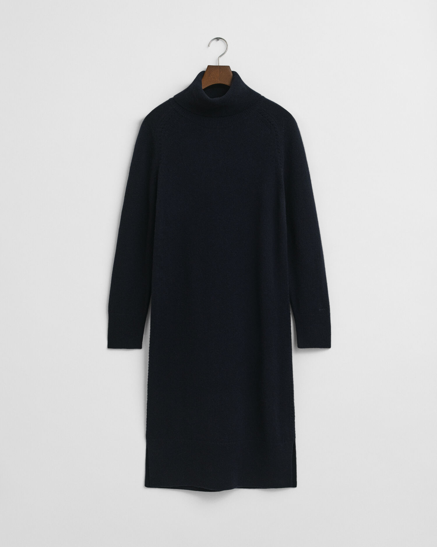 Knit Detail Turtleneck Dress