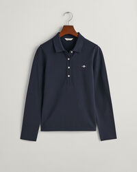 Shield Long Sleeve Piqué Polo Shirt