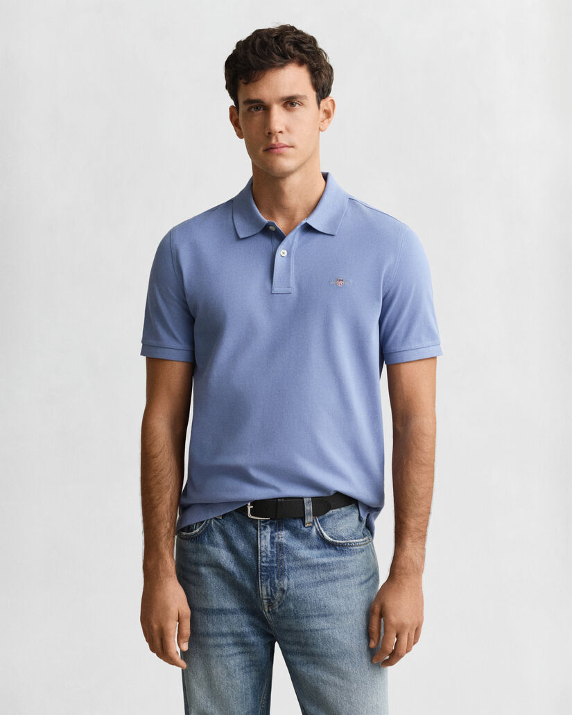 Regular Fit Shield Piqu&eacute; Polo Shirt