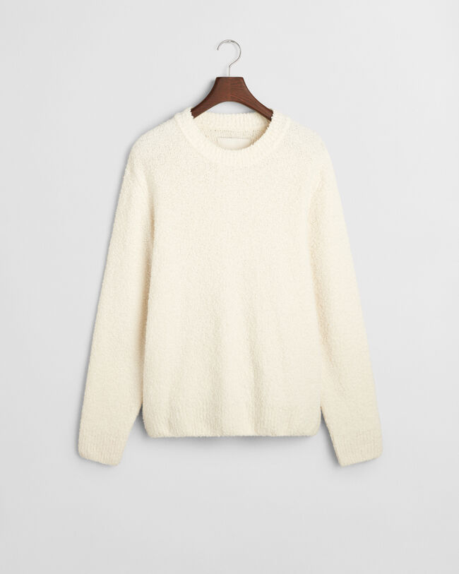 Wool Boucl&eacute; Crew Neck Sweater