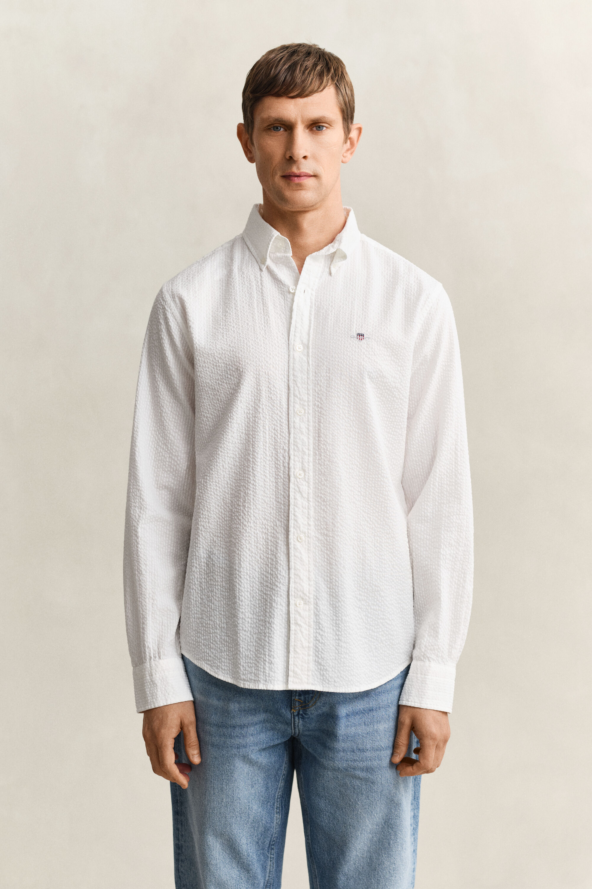 Regular Fit Seersucker Shirt
