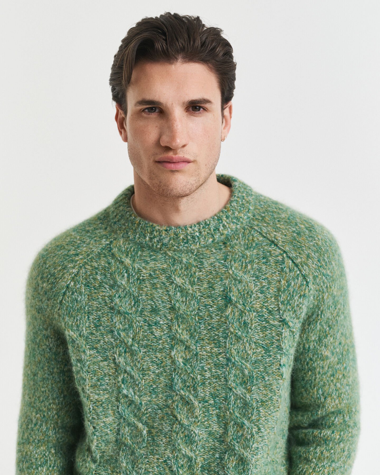 Cable Knit Crew Neck Sweater