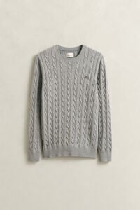 Cotton Cable Knit Crew Neck Sweater