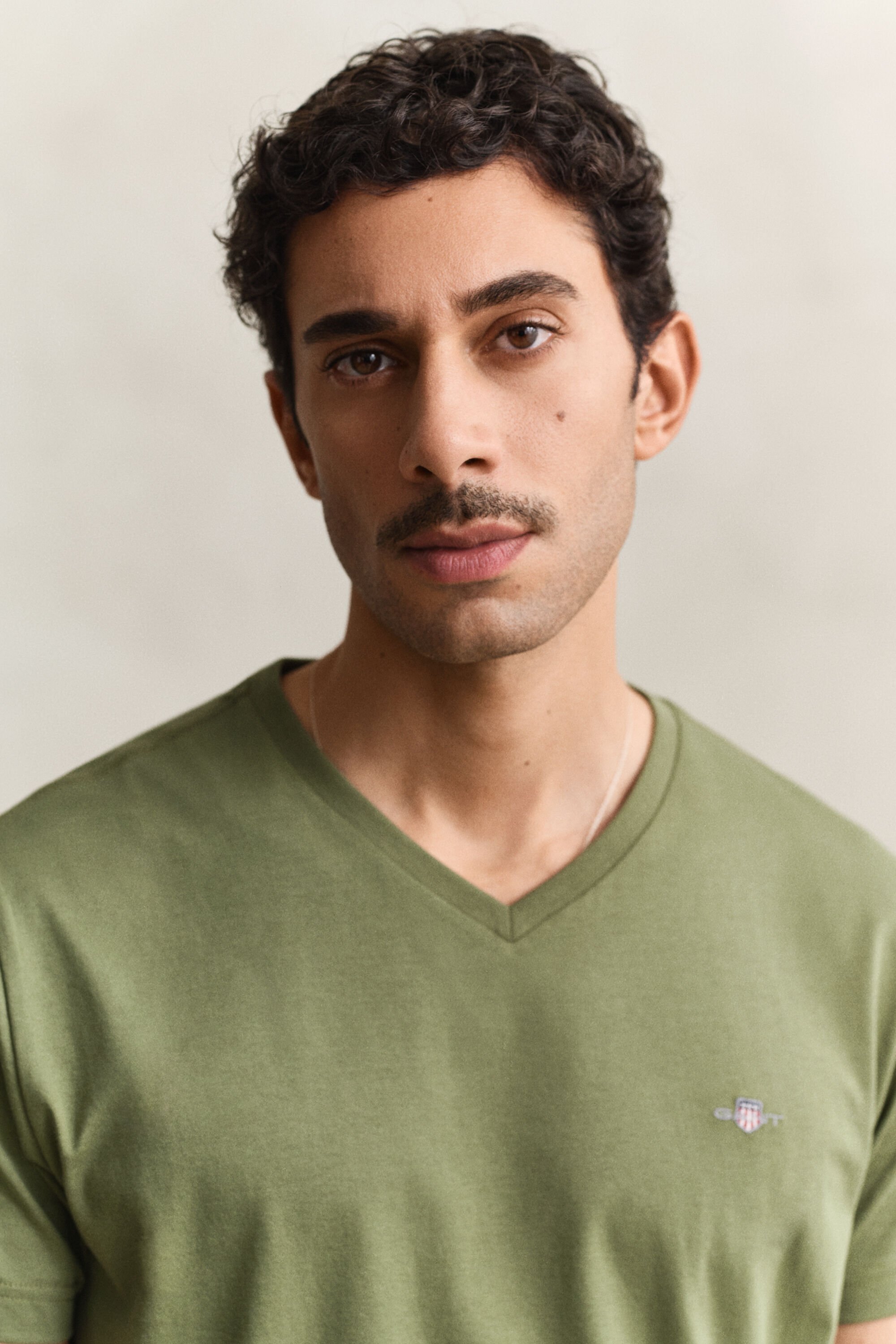 Slim Fit Shield V-Neck T-Shirt