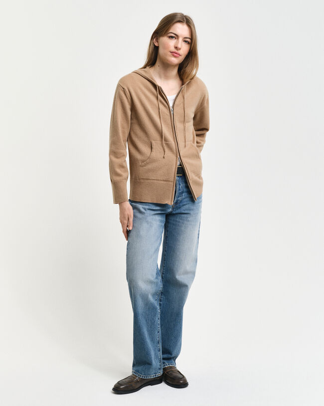 Superfine Lambswool Zip Hoodie