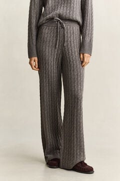 Wool Cashmere Blend Pants — BROWN MELANGE 5