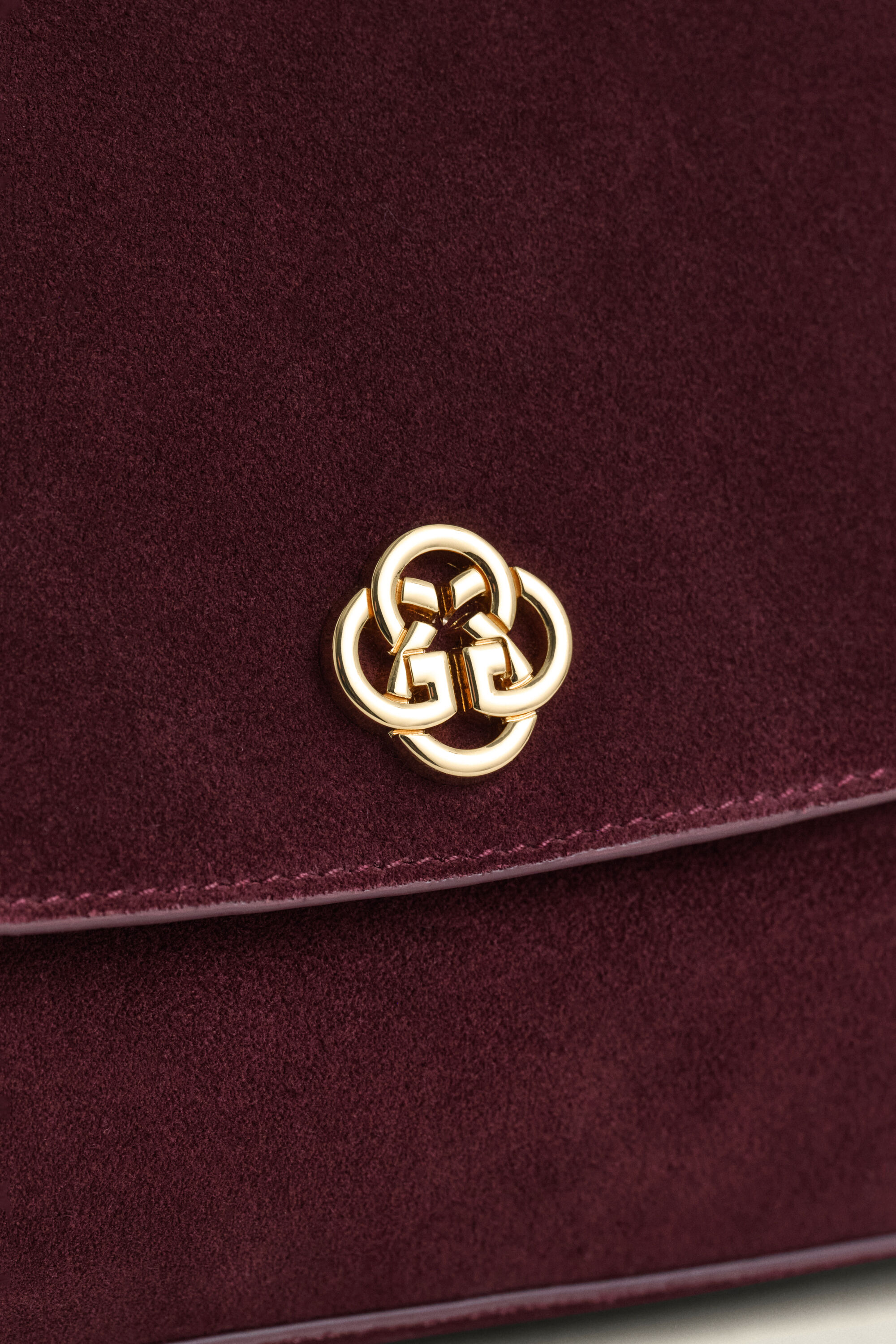 Slouchy Suede Shoulder Bag — DARKENED WINE