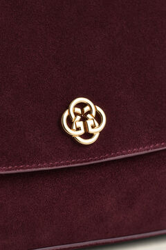 Slouchy Suede Shoulder Bag — DARKENED WINE 2