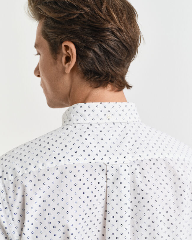 Regular Fit Micro Print Short Sleeve Shirt