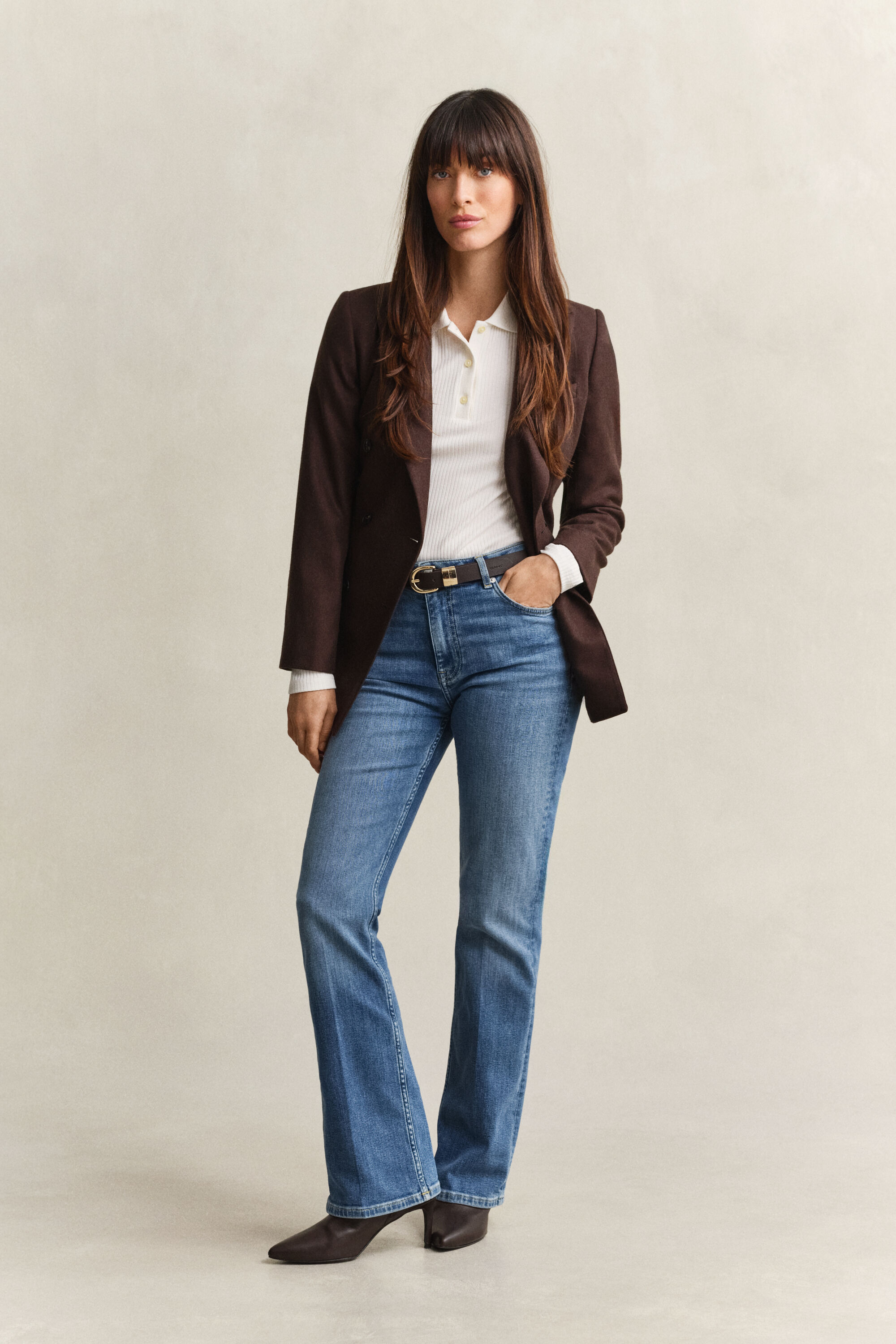 Slim Flared Stretch Jeans