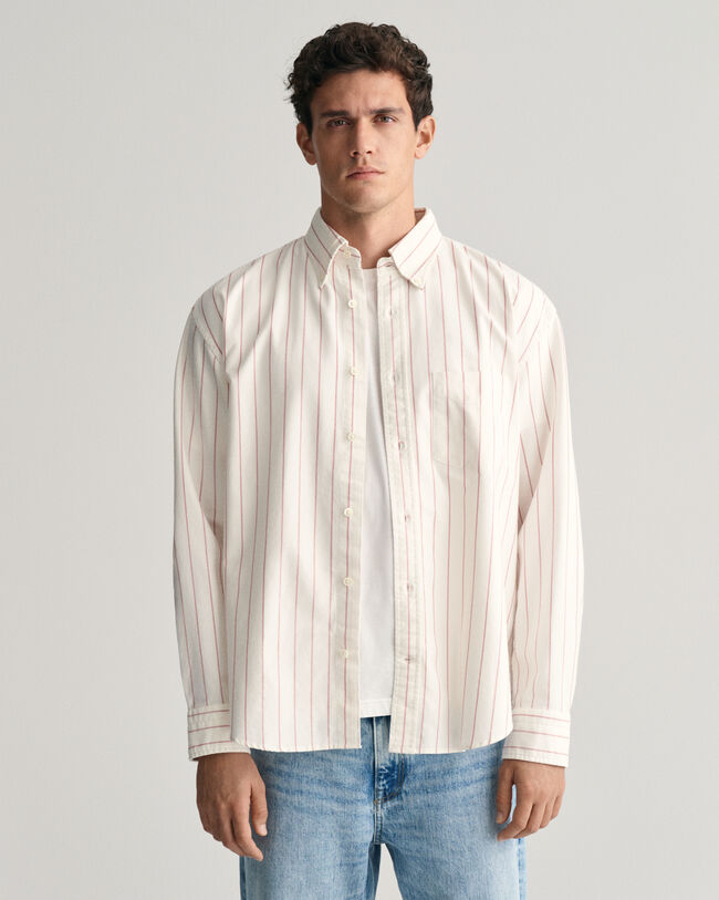 Soft poplin striped loose shirt, Icône