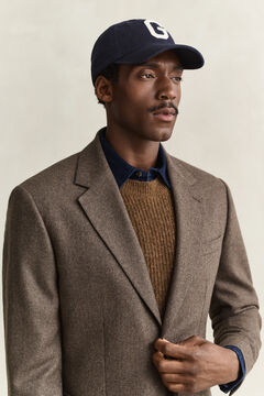 Wool Herringbone Suit Jacket — BLACK BROWN 6