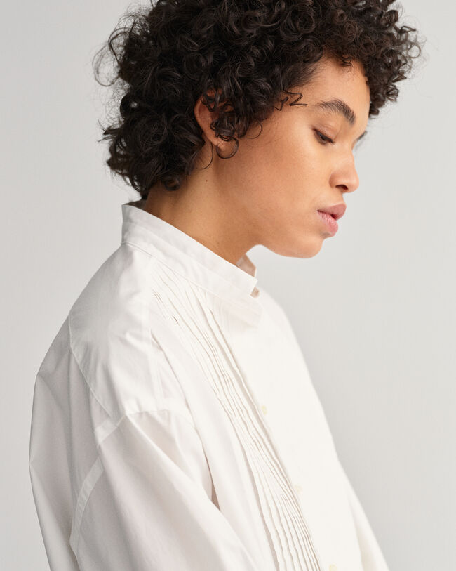 Oversized Pintuck Shirt