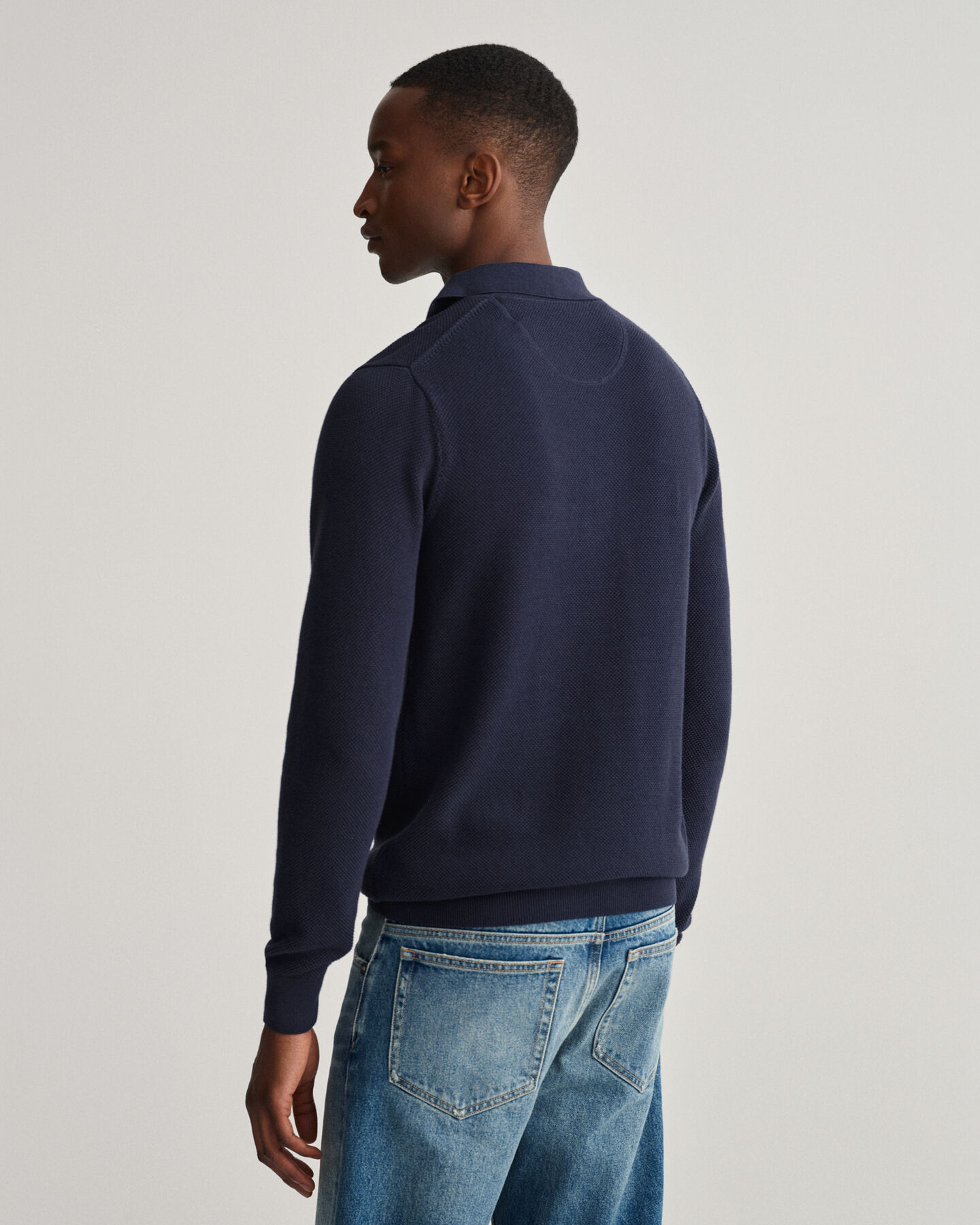Cotton Piqué Polo Sweater