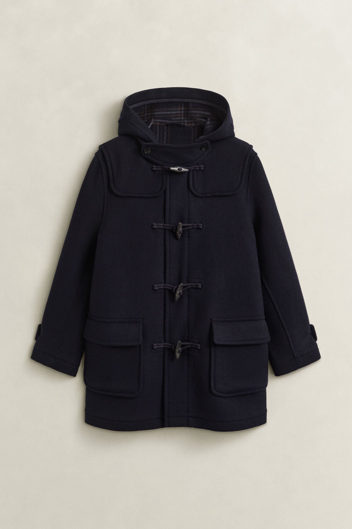 Wool Duffel Jacket — EVENING BLUE