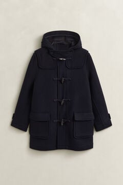 Wool Duffel Jacket — EVENING BLUE 1