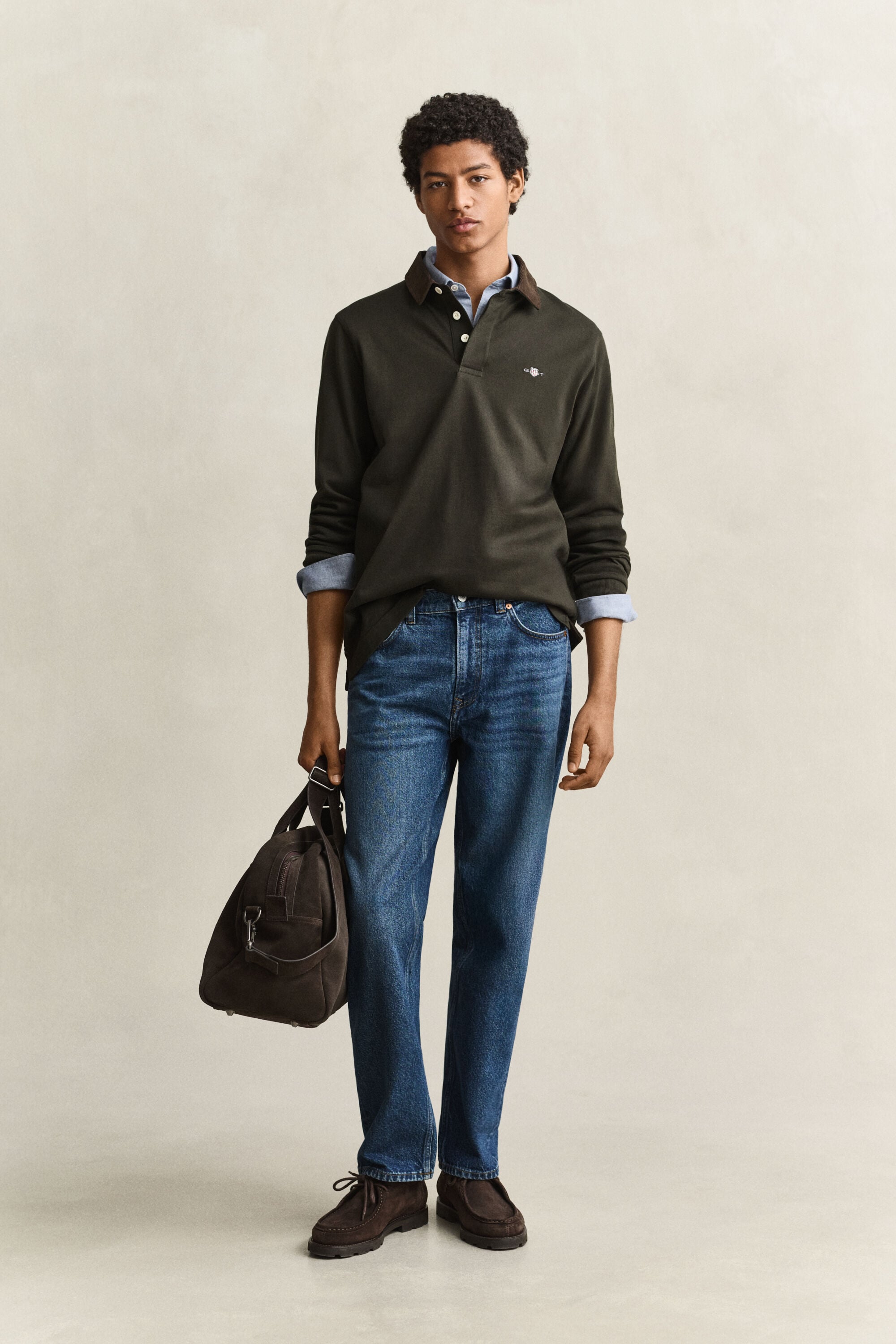 Corduroy Collar Rugger
