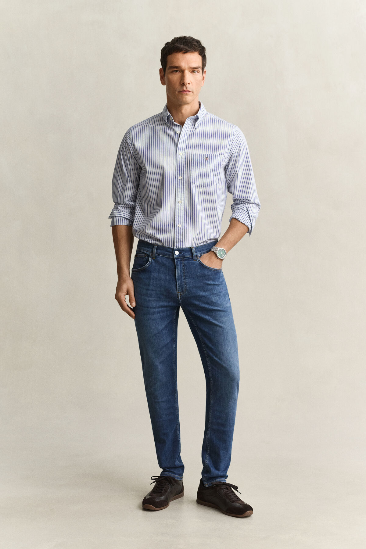 Extra Slim Active Recover Jeans — MID BLUE BROKEN IN