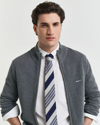 Cotton Piqué Zip Cardigan