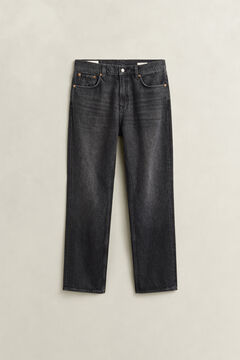 Straight Jeans — BLACK BROKEN IN 1