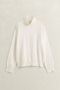 Superfine Lambswool Mock Neck Sweater — CREAM 1