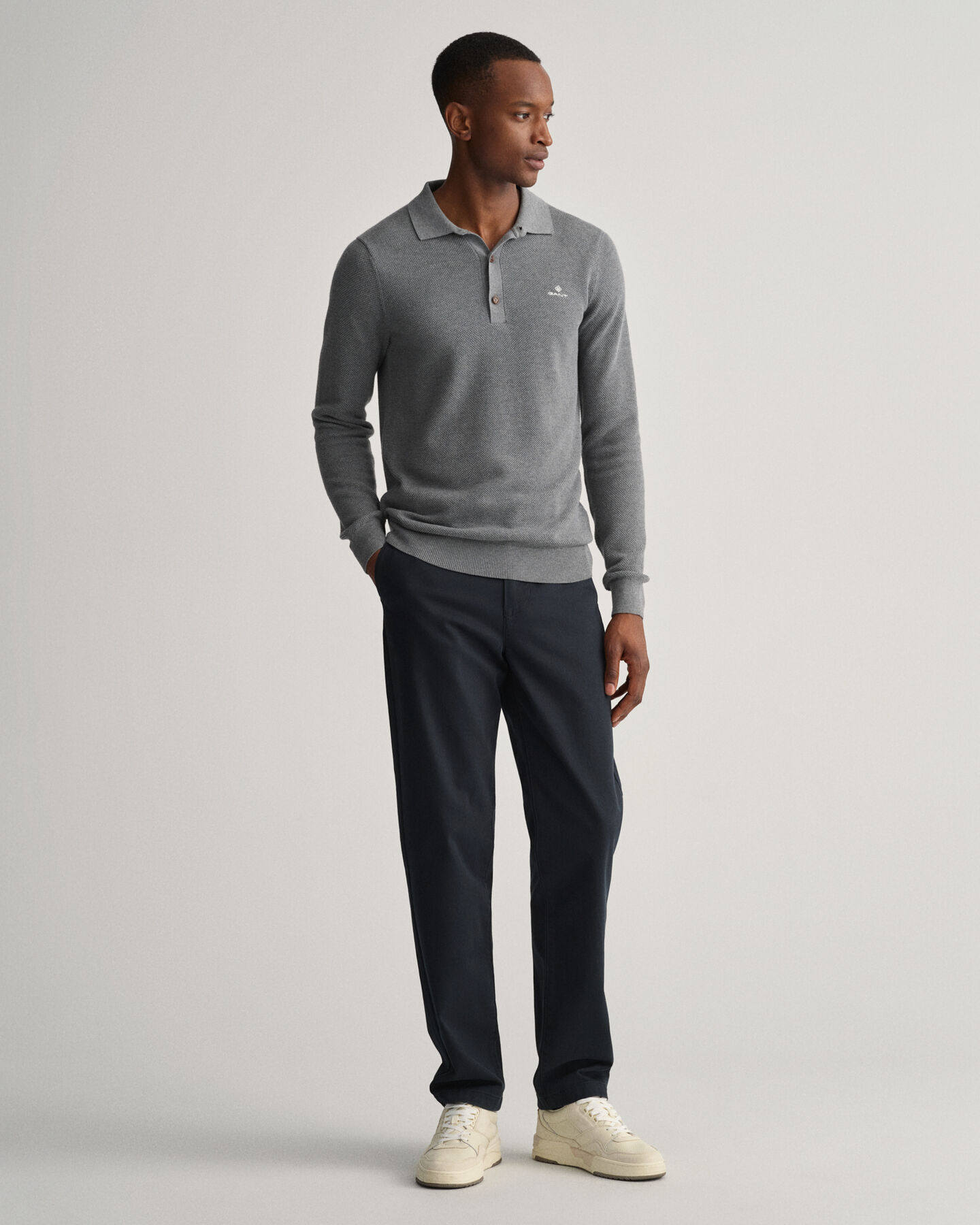 Cotton Piqu&eacute; Polo Sweater