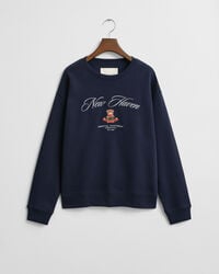 Crest Graphic Crew Neck Sweatshirt