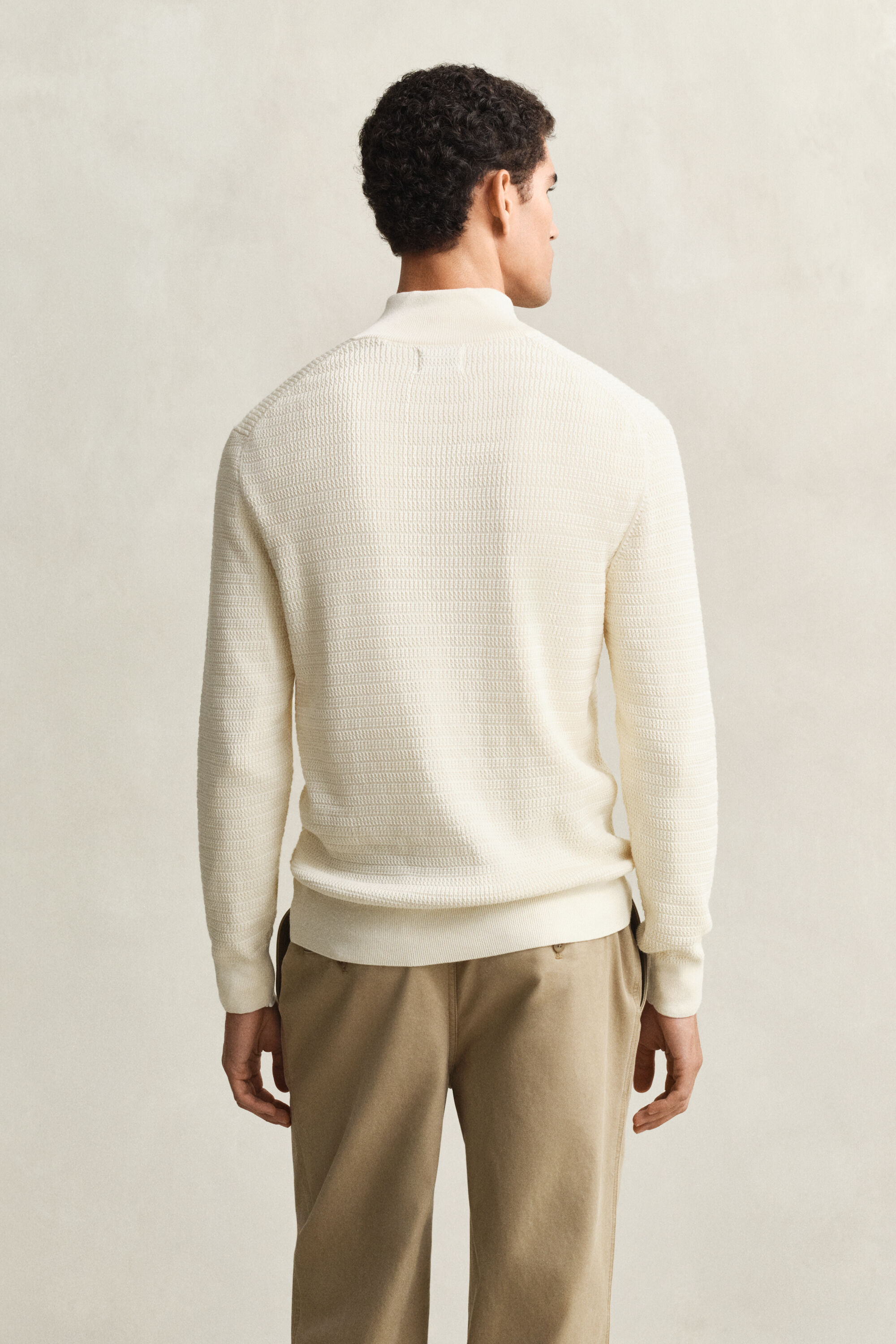 Mini Cable Knit Half-Zip Sweater