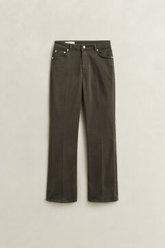Slim Flared Color Jeans — DARK MOSS GREEN 1