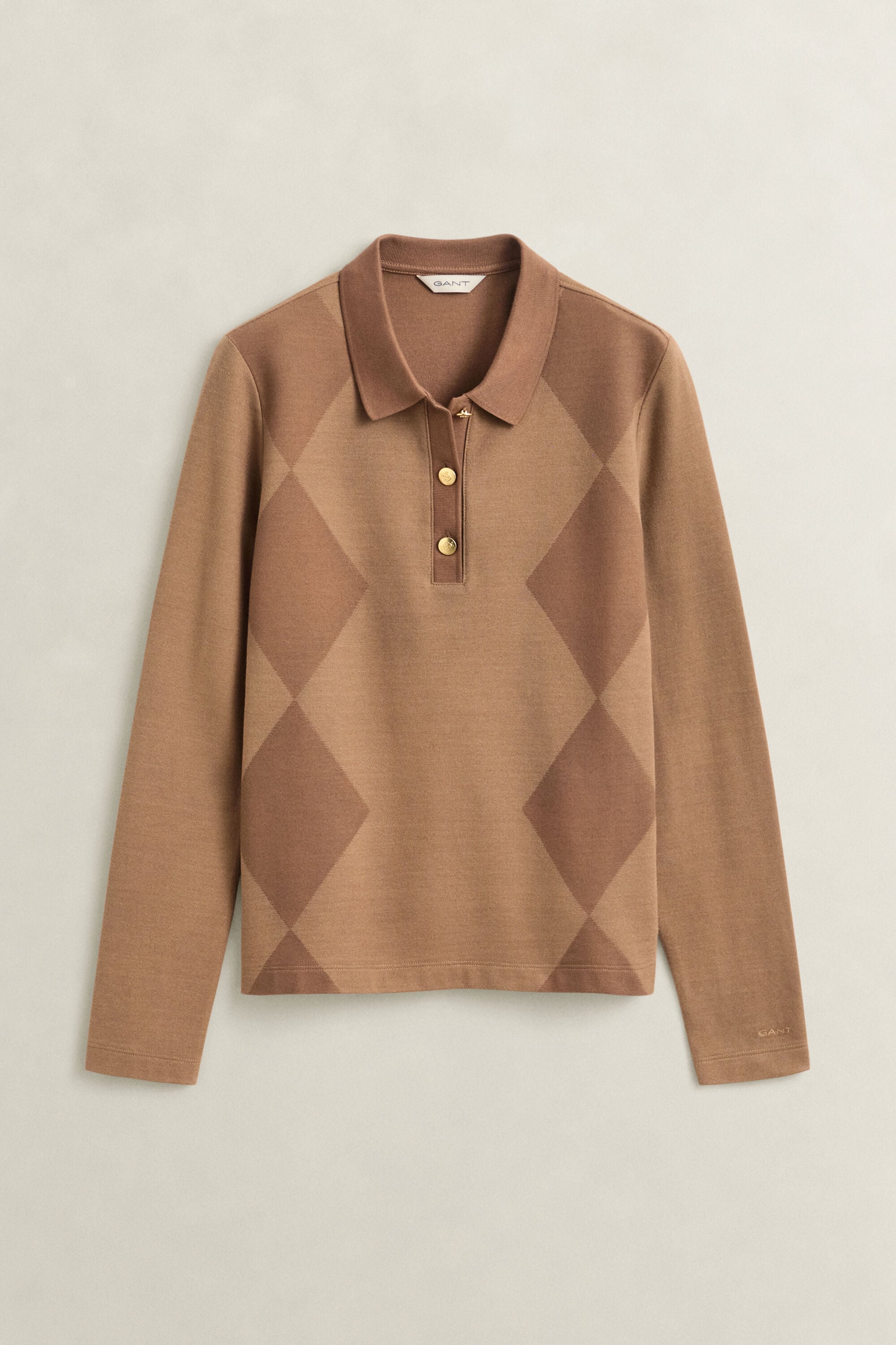 Argyle Long Sleeve Polo Shirt
