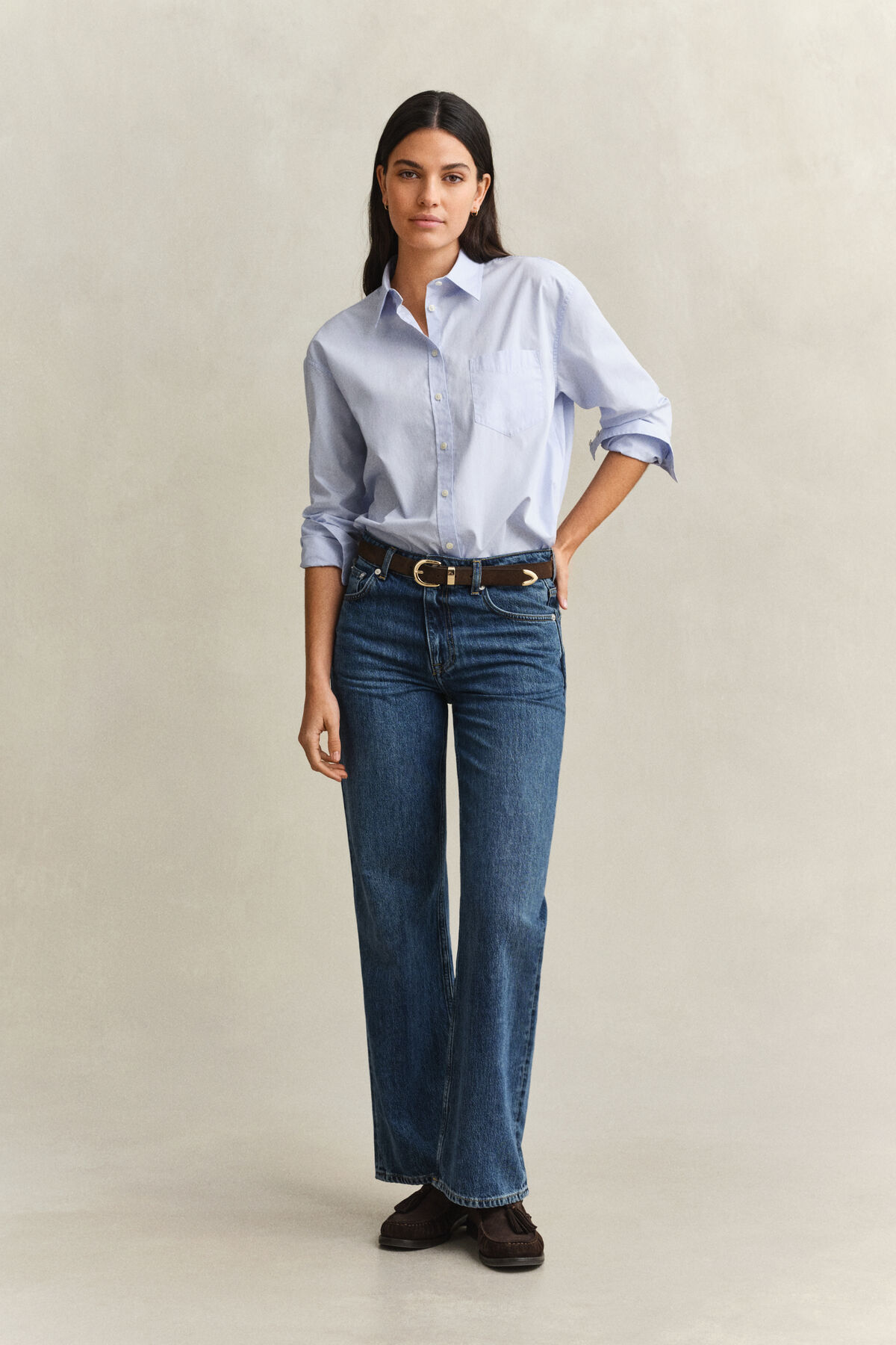 Relaxed Jeans — MID BLUE WORN IN