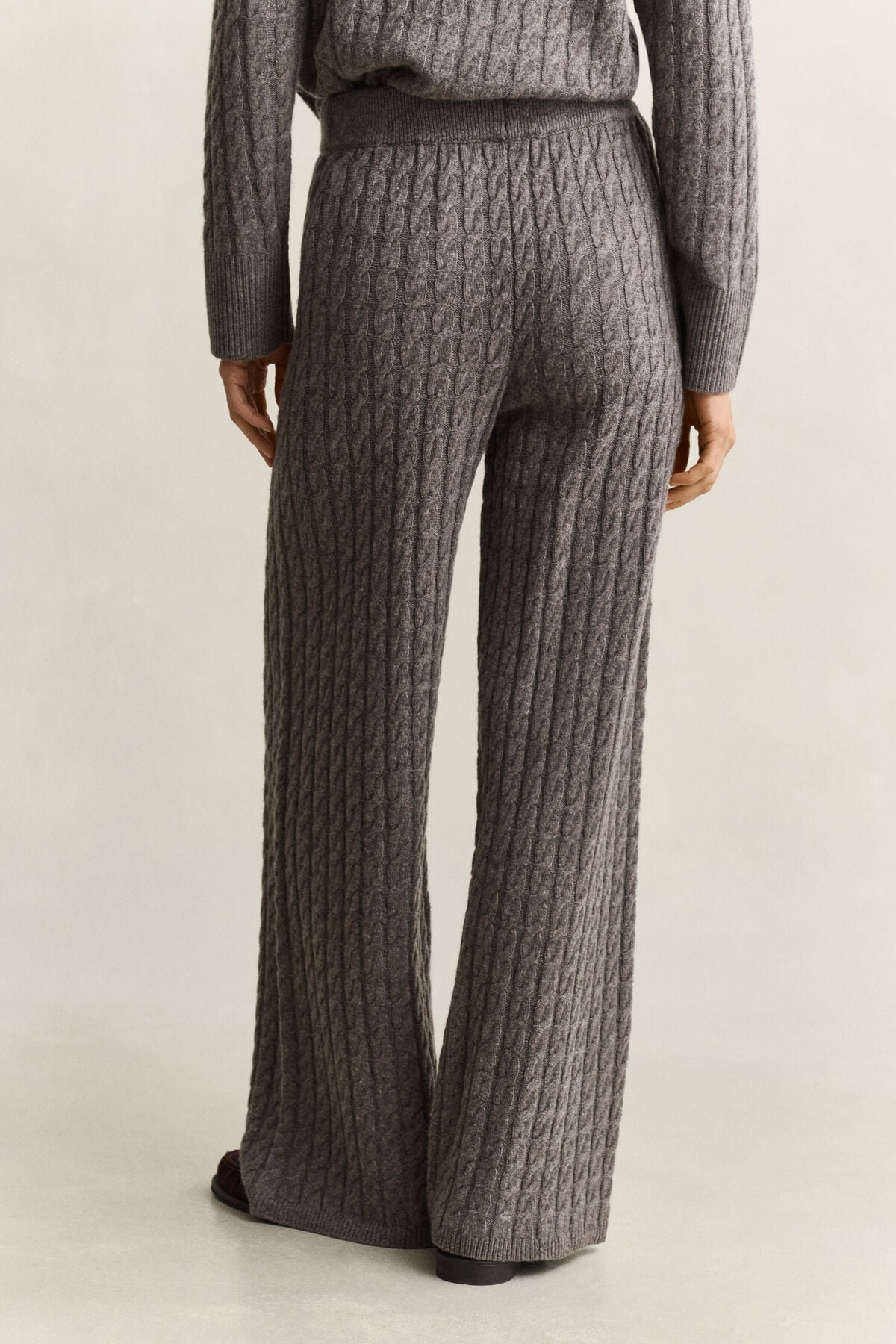 Wool Cashmere Blend Pants — BROWN MELANGE