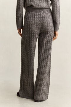 Wool Cashmere Blend Pants — BROWN MELANGE 2