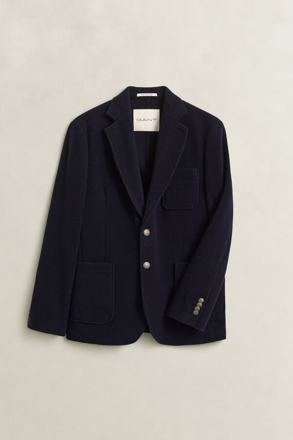 Felted Wool Club Blazer — EVENING BLUE