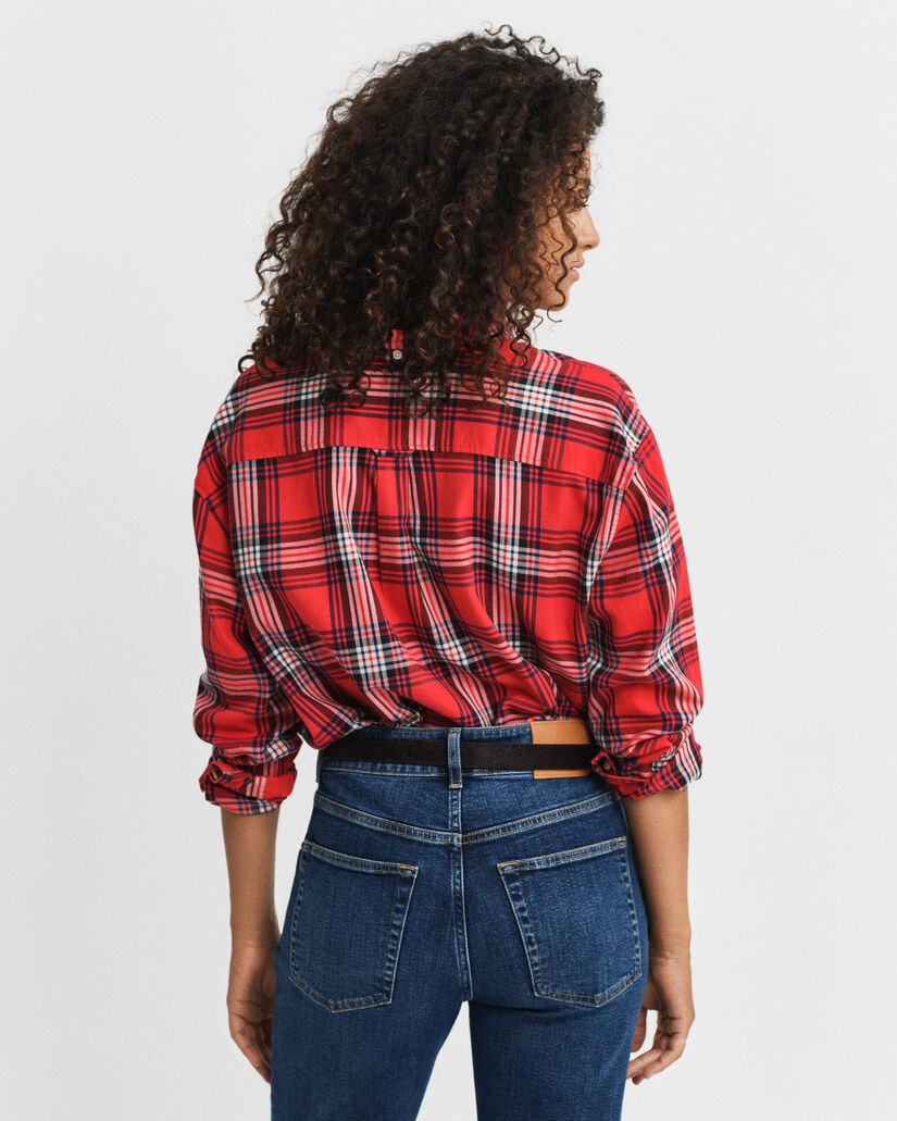 Relaxed Fit Checked Flannel Shirt