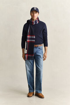 Wool Blend Nepps Crew Neck Sweater — EVENING BLUE 5