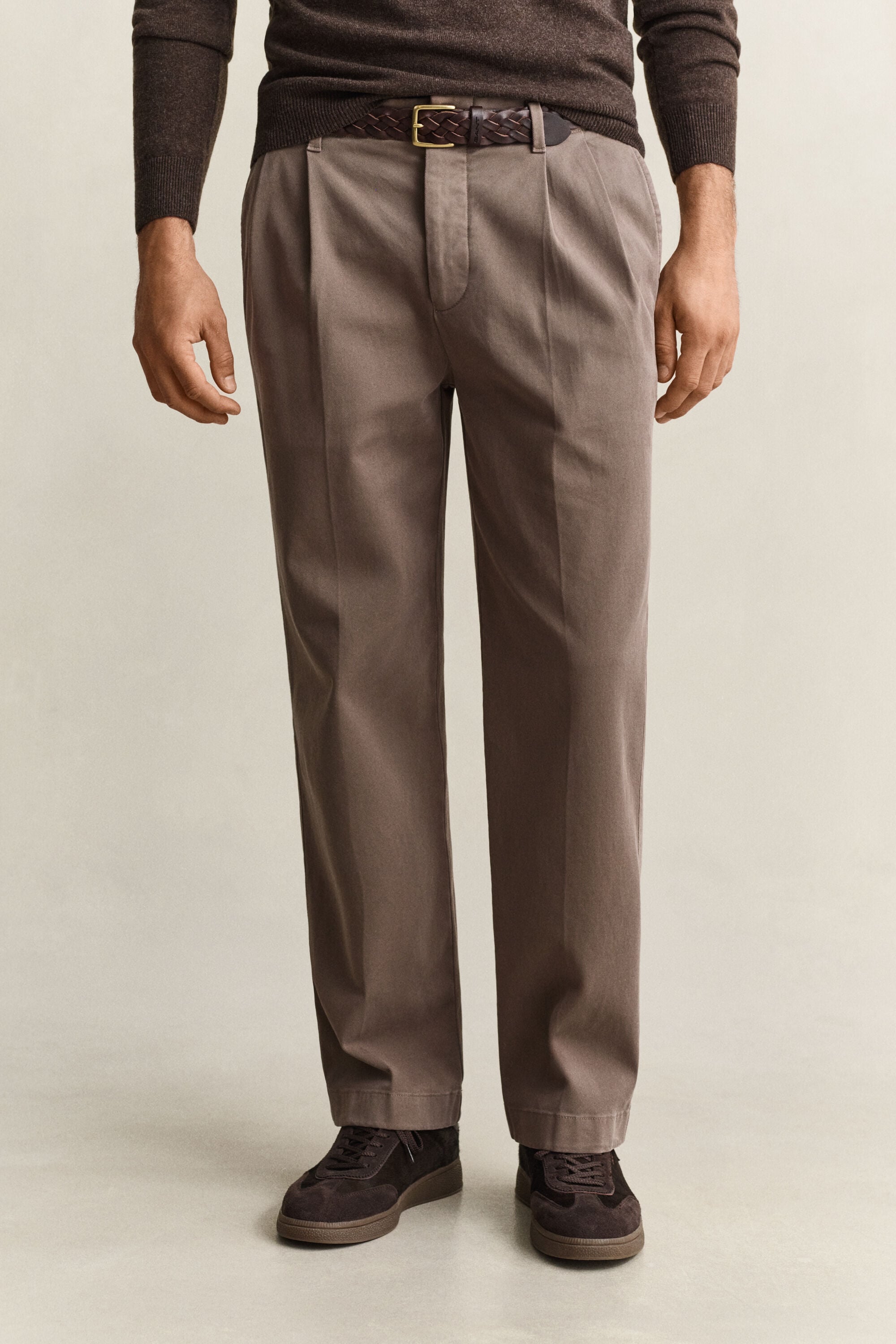 Brushed Cotton Chinos — FADED TAUPE