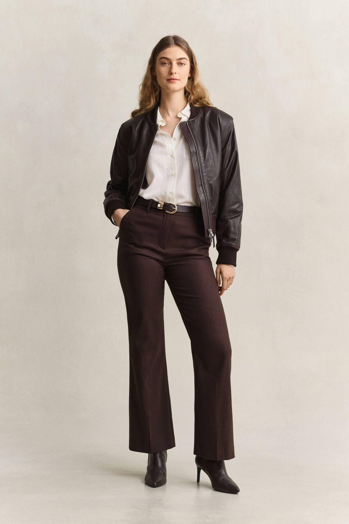 Back Fold Detail Shirt — EGGSHELL