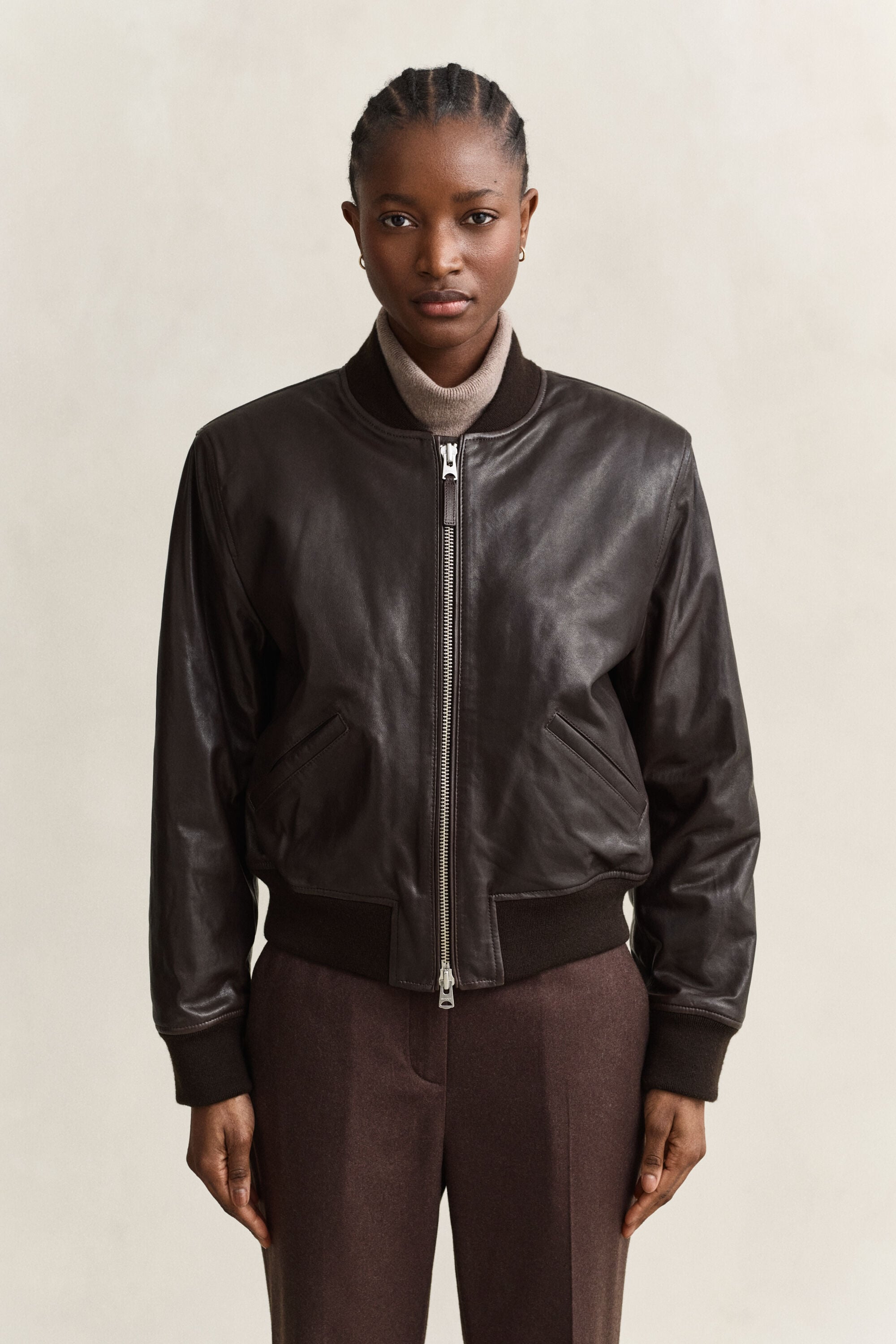 Leather Bomber Jacket