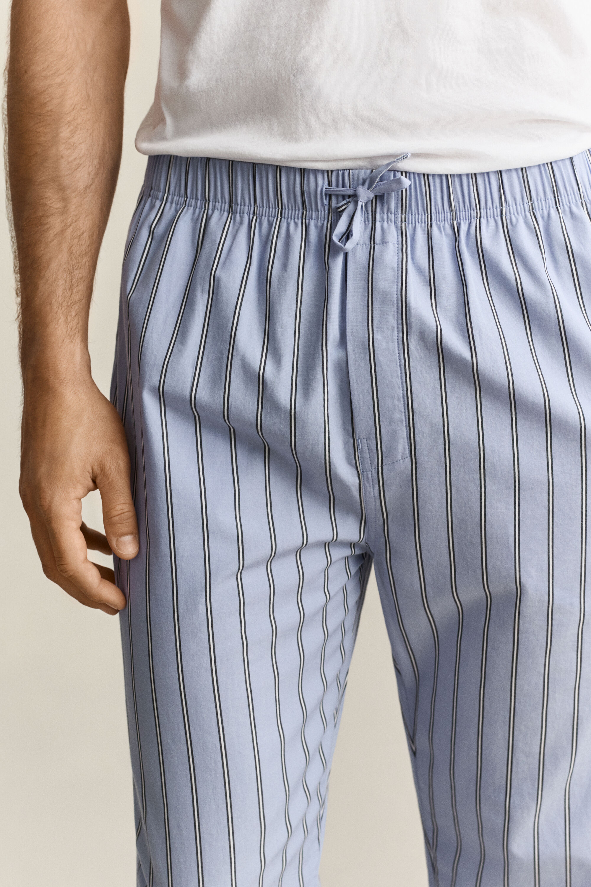Striped Poplin Pajama Pants