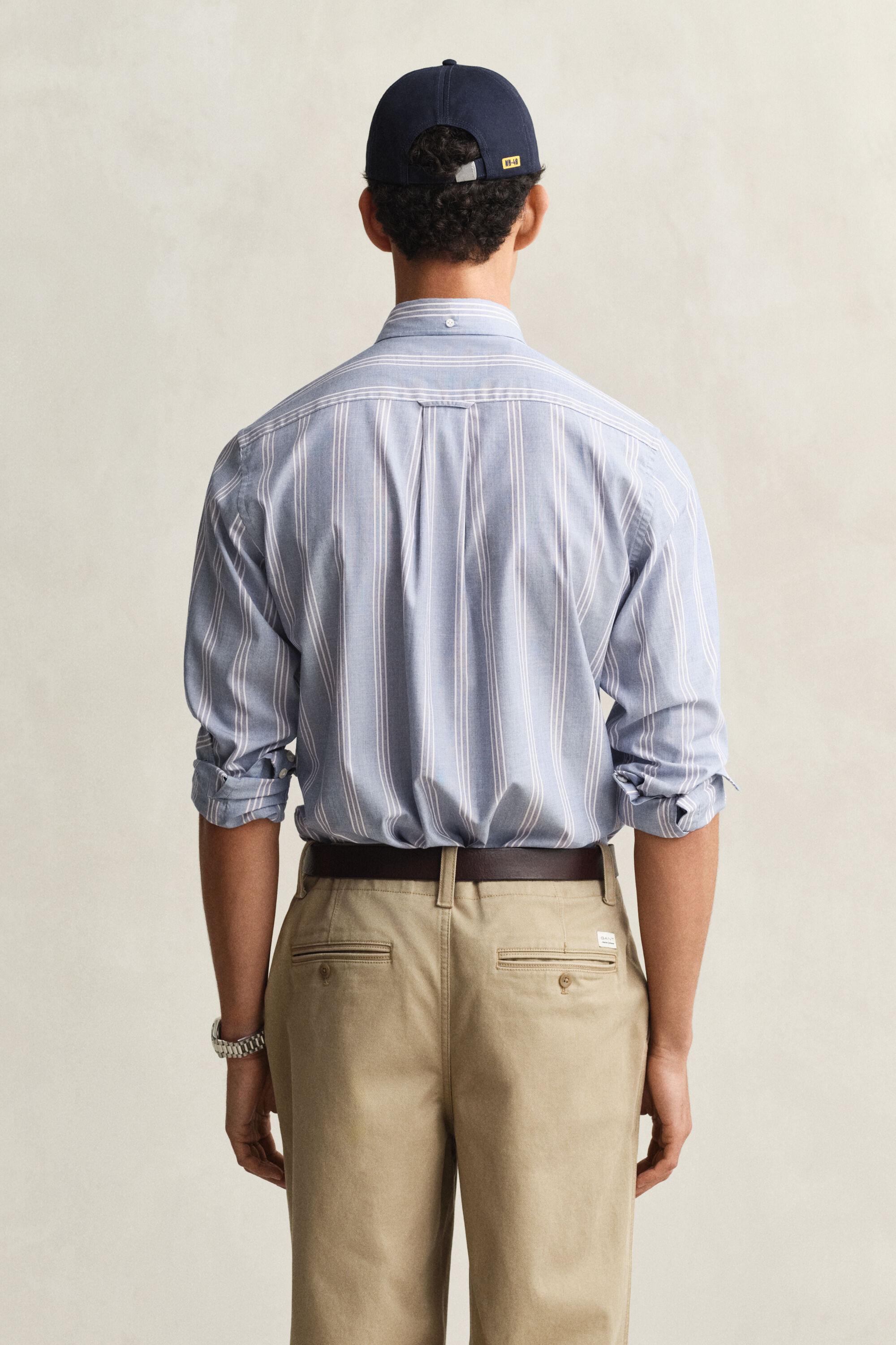 Regular Fit Fil-à-Fil Striped Poplin Shirt