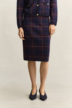 Checked Skirt — EVENING BLUE 3