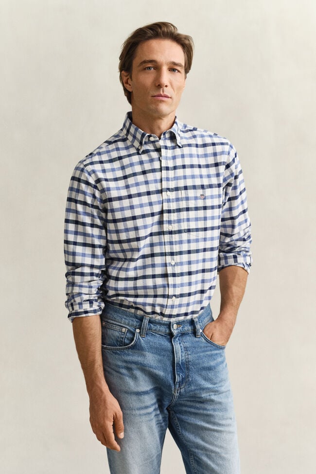 Regular Fit Checked Oxford Shirt