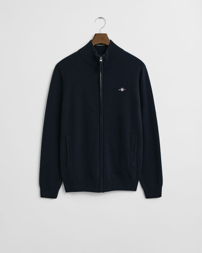 Superfine Lambswool Zip Cardigan